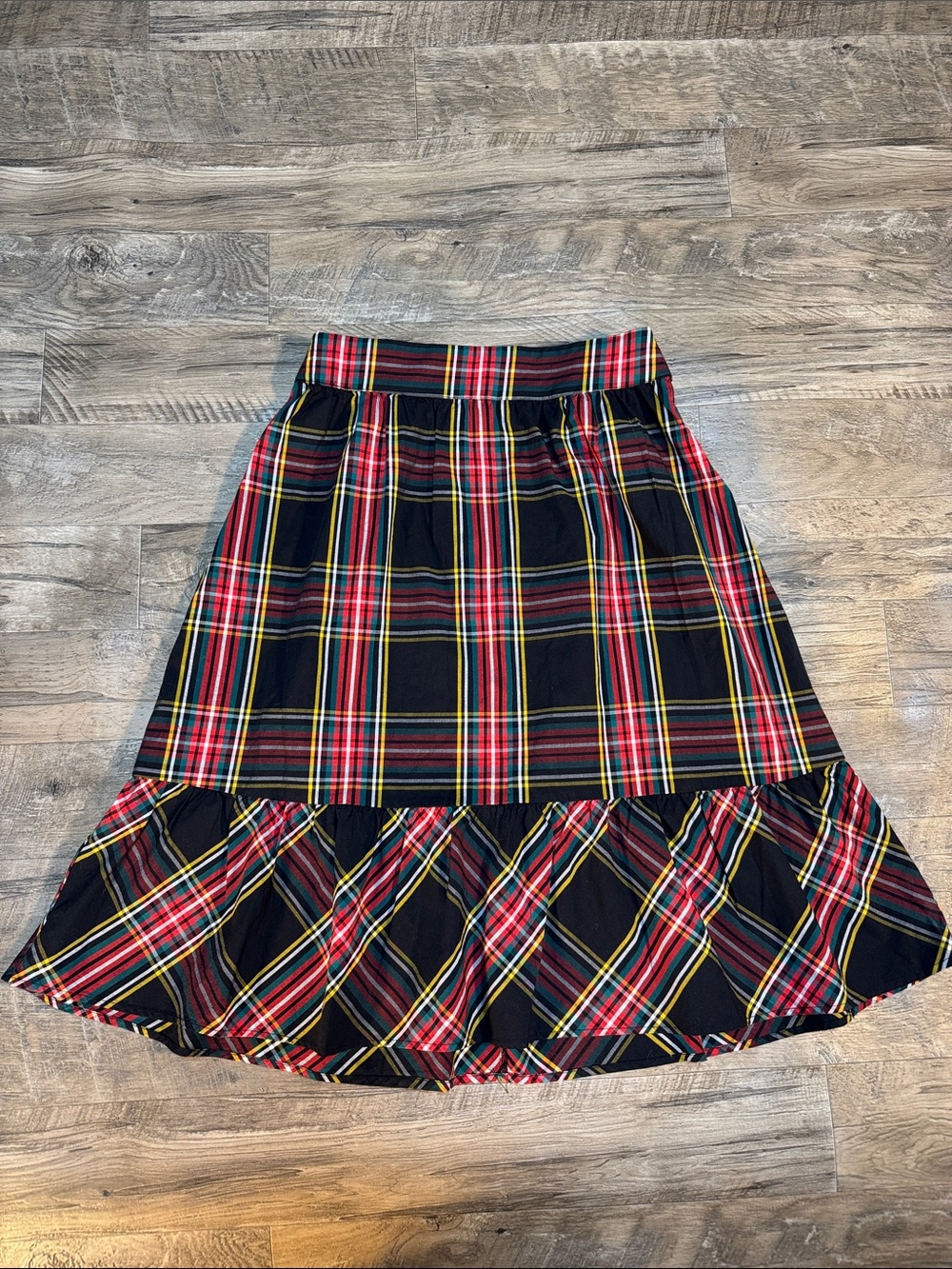 J. Crew - Multicolor Plaid A-Line Skirt With Tie Waist - Size 2